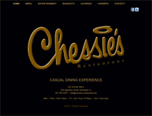 Tablet Screenshot of chessies-restaurant.com